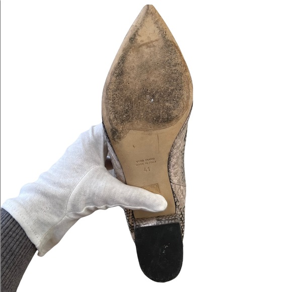 ***SOLD*** Paris Texas | Gold and Black Block Heel High Metallic Boots - Picture 10 of 15